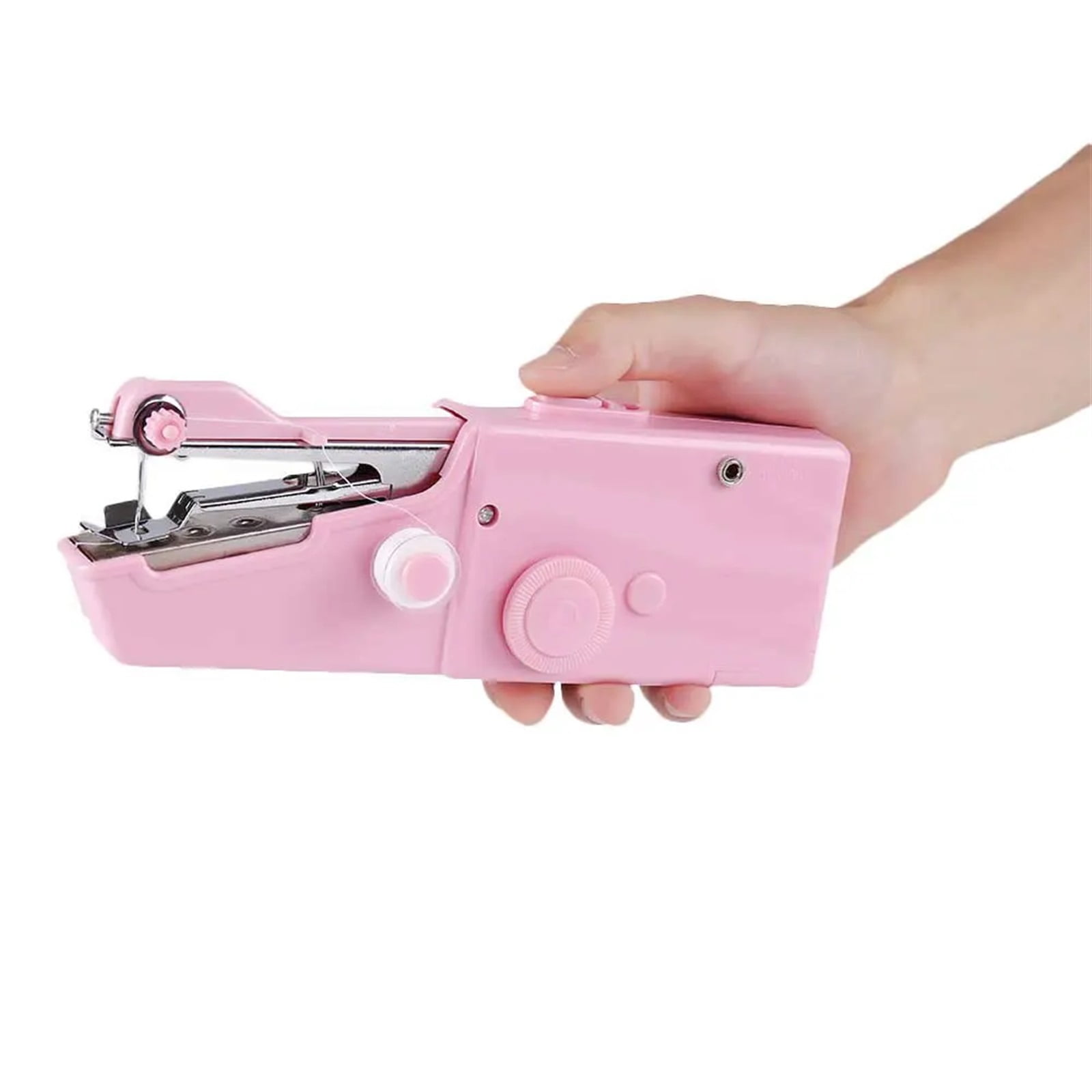 Portable Sewing Machine Manual Mini Electric Straight Stitch Household Needlework Set Repairs DIY Clothes Stitching Tools