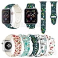 thumbnail image 2 of LNGOOR Christmas Silicone Sport Replacement Watch Band Strap for Apple Watch Series 1, 2, 3, 4&5 - 38mm, 40mm, 42mm, or 44mm (11-Colors), 2 of 5