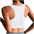 thumbnail image 6 of Xfvqtps Front Zipper Sports Bra for Women Mesh Breathable Racerback Yoga Workout High Impact Sports Bra White, 6 of 7