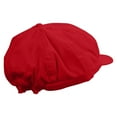 thumbnail image 4 of Dachshund Dog Embroidered Cotton Elastic Big Size Newsboy Cap - Red XL-2XL, 4 of 5
