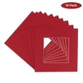 thumbnail image 2 of Deep Red Acid Free 20x20 Picture Frame Mats with White Core Bevel Cut for 16x16 Pictures - Fits, 2 of 4