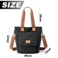 thumbnail image 2 of Bolso de lona para mujer, bolso bandolera vintage, bolso de mano pequeño, bolso de trabajo con asa superior y múltiples bolsillos, 2 of 8