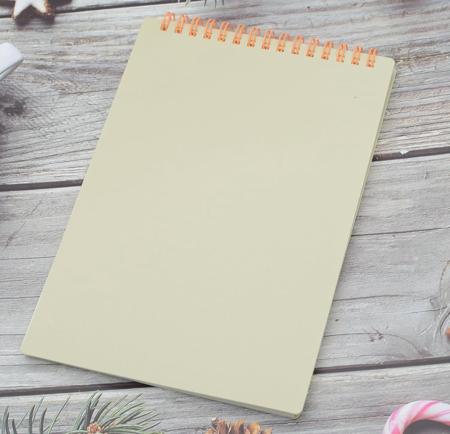 4 Pack A5 Top Bound Spiral Steno Pads 7mm College Ruled Thick Plastic Hardcover Notebook 160 Pages for Office Reporters