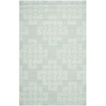 SAFAVIEH Martha Stewart Knot Geometric Wool Area Rug, Waterfall, 4' x 6'