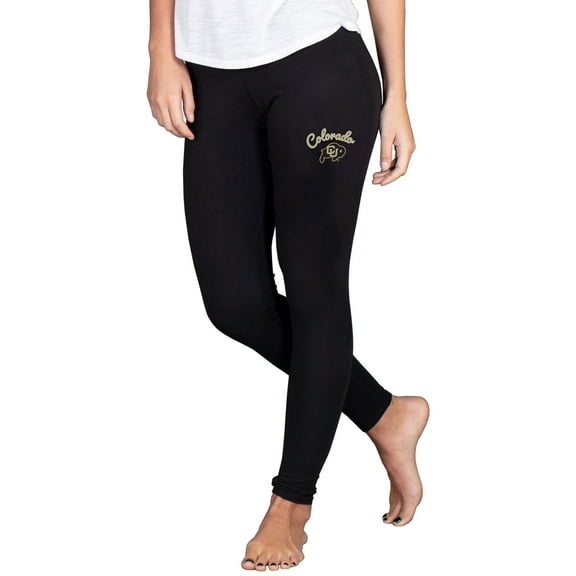 Women's Concepts Sport Black Colorado Buffaloes Fraction Essential Leggings