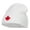 White, variant on Canada Maple Leaf Embroidered Short Beanie - White OSFM