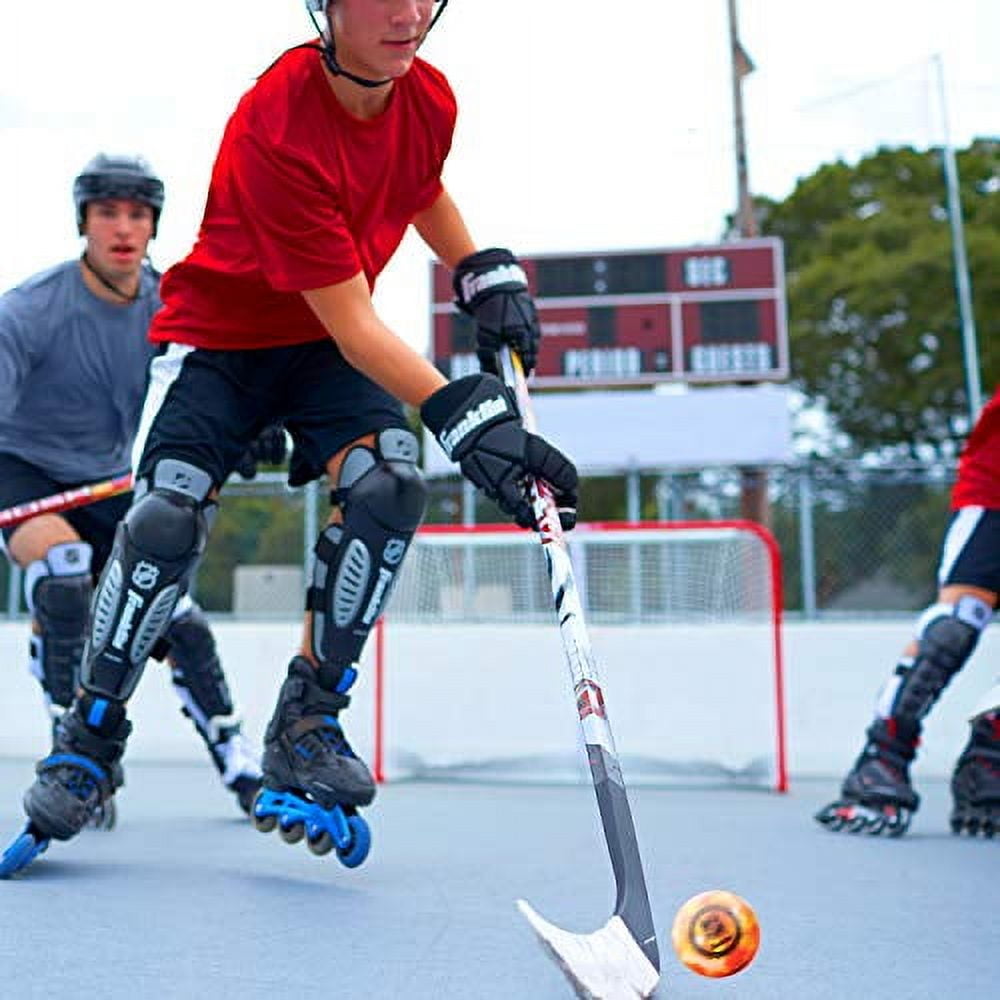 Franklin Sports NHL Street Hockey Balls, Outdoor Use, Low‑Bounce PVC – Multi‑Color, 3‑Pack