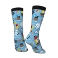 thumbnail image 5 of Uemuo Pirate Marine Animals Pattern Women's Crew Socks, Soft Durable Breathable Moisture-Wicking with Odor Control Cotton socks, 5 of 9