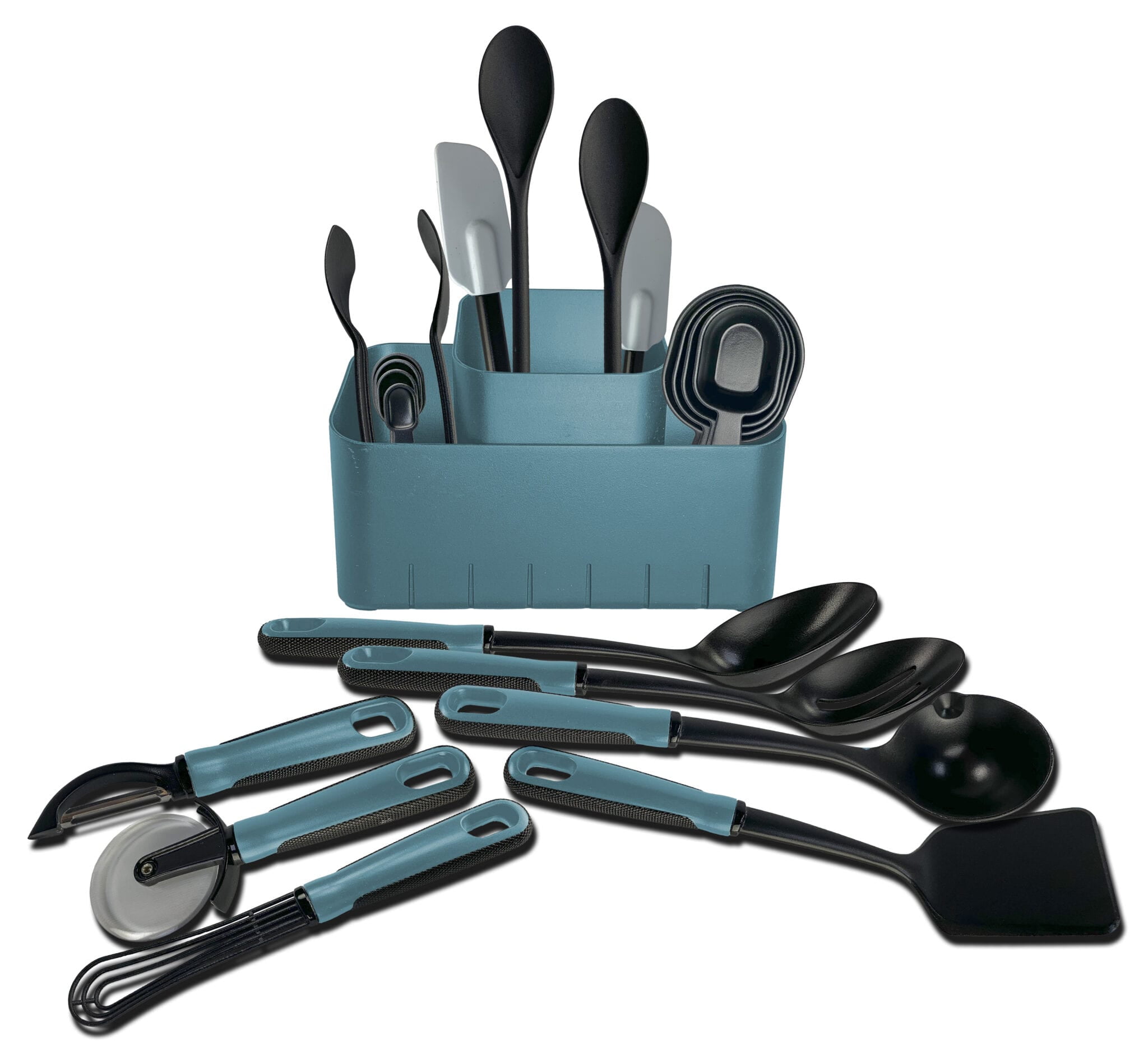 Mainstays Blue 21Piece Kitchen Utensil Set, Customizable 2Piece