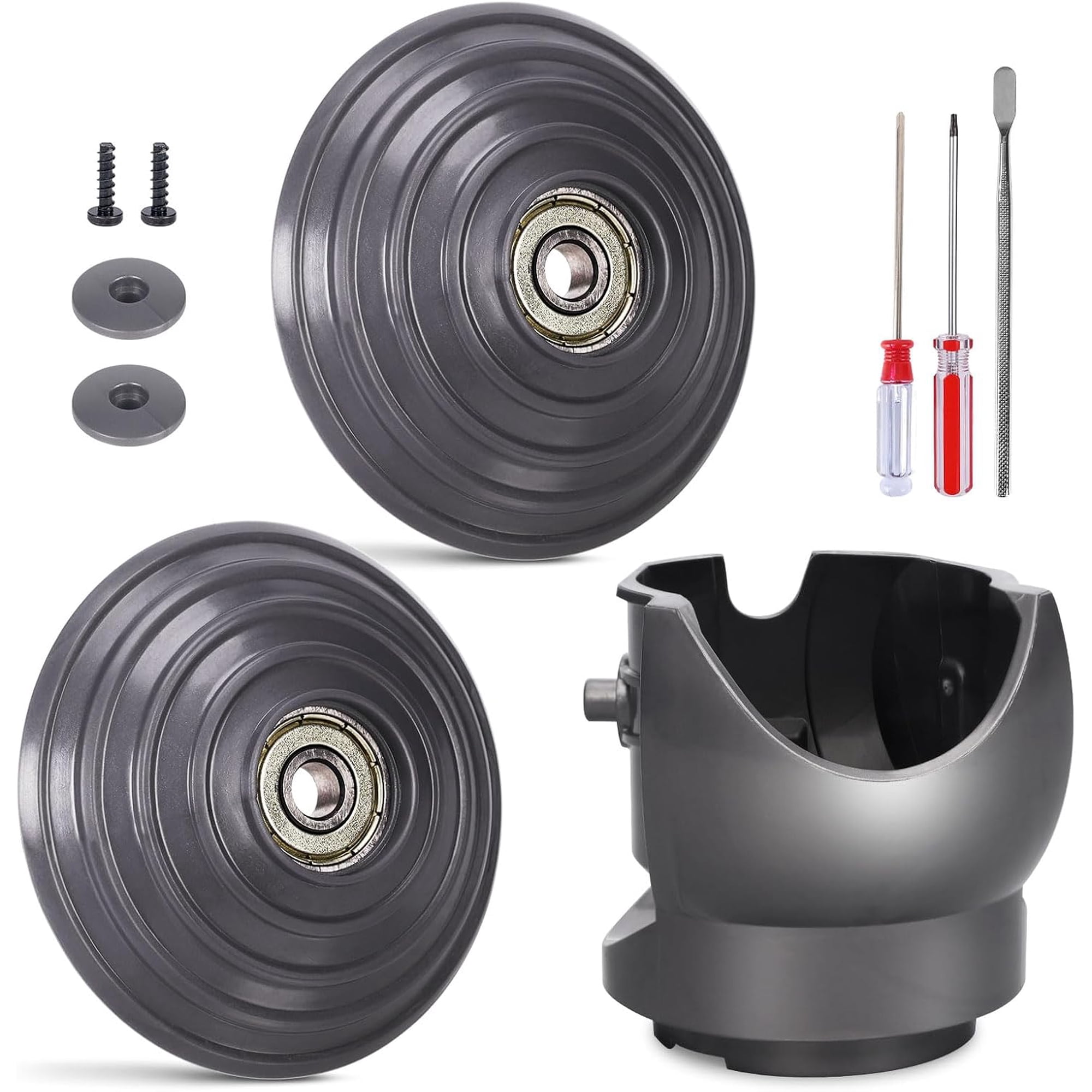 100W High Torque Cleaner Head Accessories Ball Wheel + Vacuum Head Connector Replacement Compatible with Dy*son V10 V11 V15