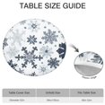 thumbnail image 6 of Blue Christmas Snowflake Pattern Round Fitted Tablecloth with Elastic Edge,Dining Table Cover Waterproof,Outdoor Round Tablecloth for Camping,Dining,Indoor and Outdoor, 6 of 7