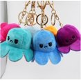 thumbnail image 4 of Colgante de llavero, muñeco de pulpo de peluche de doble cara, morado y azul Xemadio HMJM140-5, 4 of 4