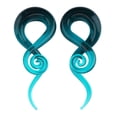 thumbnail image 1 of Tapones para orejas en espiral, dilatadores de vidrio verde para piercings, juego de 12, 1 of 8