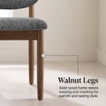 thumbnail image 6 of AFO Dining Chairs Set of 4 with Chenille Backrest and Wood Legs, Modern Mid-Century Upholstered Dining Chairs for Kitchen and Dining Room, Gray, 6 of 13