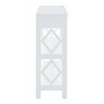thumbnail image 6 of Convenience Concepts Diamond 1 Drawer Console Table with Shelves, White, 6 of 7