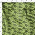 thumbnail image 4 of Soimoi Green Moss Georgette Fabric Foot Print & Text Printed Fabric 1 Yard 42 Inch Wide, 4 of 5