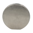 thumbnail image 2 of 15 Inch Modern Decorative Vase, Round, Silver Finished Aluminum Frame- Saltoro Sherpi, 2 of 5