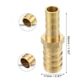thumbnail image 5 of Unique Bargains 4Pcs 14mm - 10mm Straight Shaped Hose Barb Fitting Brass Hose Fitting Connector, 5 of 6