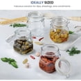 thumbnail image 3 of Bormioli Rocco Fido Glass Jars (17.5 Oz, 33.75 Oz & 25.25 Oz) - Airtight Storage Containers - Ideal for Pantry Storage, Gifting, Canning & Kitchen Organization, Made in Italy (Set of 3), 3 of 7