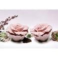 thumbnail image 2 of Handcrafted Ceramic Pink Rose Salt and Pepper Shakers 2.5in Elegant, 2 of 3