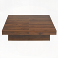 thumbnail image 4 of Table Basse avec Dessus Coulissant, Finition Noyer & Grand Espace de Rangement / Fabriqué en MDF Robuste, 4 of 15
