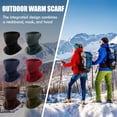thumbnail image 4 of Outdoor Thermal Neck Warmer Fleece Ski Face Mask Fleece Thickened Drawstring Cycling Windproof R9v9, 4 of 8