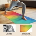 thumbnail image 4 of Rainbow Tie Dye Ink Pattern Hot Yoga Mat Towel Non Slip for Hot Yoga - Quick-Drying Yoga Mat Cover with 4 Corner Pockets with Travel Bag - Hot Yoga Towel Non Slip 74"x26", 4 of 6