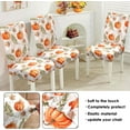 thumbnail image 5 of Fall Pumpkin Chair Covers for Dining Room Set of 6 Autumn Stretch Dining Chair Slipcovers 6 Pieces Seasonal Washable Removable Seat Protector 6 Pack Thanksgiving Decor for Home and Party, 5 of 7