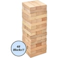 thumbnail image 5 of Timber Tower Wood Block Stacking Game, 48 Piece Classic Wooden Blocks for Building, Toppling and Tumbling Games, Deluxe Stacking Game - -, 5 of 5