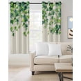 thumbnail image 2 of Country Leaves Blackout Curtains for Bedroom/Living Room, Thermal Insulated Kitchen Curtains, Spring Green Leaf Branches Vine Botanical Grommet Darkening Window Treatment Drapes 52"x72"x2, 2 of 8