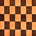 thumbnail image 1 of Ahgly Company Indoor Square Checkered Orange Modern Area Rugs, 3' Square, 1 of 4