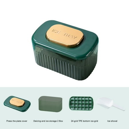 

Press-Type Ice Tray Stencil Large Capacity Ice Storage Box Ice Cubes Template
