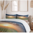 thumbnail image 6 of Ambesonne Seascape Duvet Cover Sets, Sandy Beach Waves Sunset, 2-Queen, Multicolor, 6 of 7