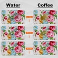 thumbnail image 2 of Kitchen Countertop Dish Drying Mat,Fast Absorbent Drying Mat,Non-slip and Quick Dry Coffee Mat,Coffee bar Accessories Fit Under Coffee Maker Espresso Machine(White Pioneer Flower ,16"x24"), 2 of 6