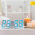 thumbnail image 4 of 3d Led Digital Clock Wall Deco Glowing Night Mode Adjastable Electronic Table Clock Wall Clock Decoration Living Room Led Clock, 4 of 5