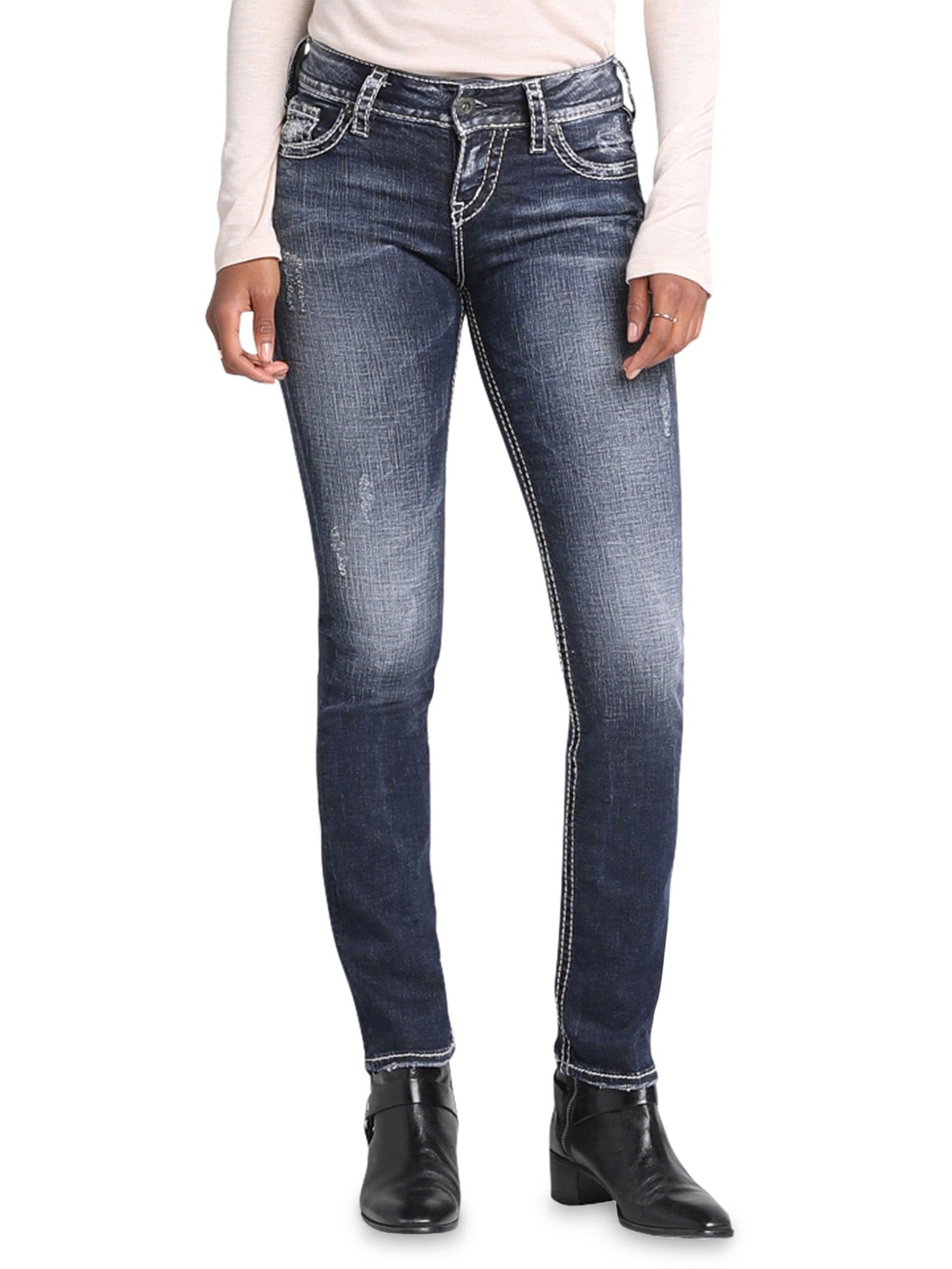 Women's Suki Mid Rise Bootcut Jeans Silver Jeans Co