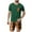 B-Green, variant on ZVNAΖH Mens Pajamas Set, Summer 2 Piece Lounge Set Men, Men's Crew Neck Short Sleeve Tees and Drawstring Shorts