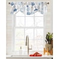 thumbnail image 5 of Tie Up Valance Curtain for Kitchen,Sea Turtle Blue Coral Seamless Rod Pocket Short Curtains Adjustable Tie-Up Shade Valances,Ocean Starfish Seahorse Window Treatment for Bathroom Living Room Bedroom, 5 of 8