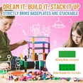 thumbnail image 6 of Strictly Briks Classic Baseplates 6" x 6" Brik Tower | Building Bricks for Towers and More | 4 Basic Colors Stackable Base Plates & 30 Stackers, Multi-color, 6 of 7