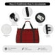thumbnail image 4 of Fotbe Red Black Houndstooth Bolsa de Viaje con Estampado, Bolsa de Fin de Semana para Mujer con Compartimento para Zapatos, Bolsa de Gimnasio con Bolsillo Húmedo, 4 of 7