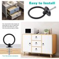 thumbnail image 4 of 12 Pack Vintage Style Round Drawer Cabinet Pull Handles Single Hole Black, 4 of 4