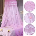 thumbnail image 4 of Mosquitera redonda de encaje estilo princesa para cama infantil (rosa), 4 of 9