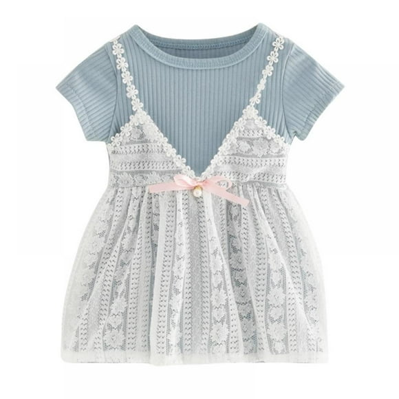 Toddler Baby Girl Infant Comfy Cotton Lace Tutu Dress Sundress Outfit
