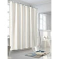 thumbnail image 5 of Cream Striped Waterproof Fabric Shower Curtain, Modern Farmhouse Cream White Stripes Shower Curtain for Bathroom Curtains Bathtubs Hotel Washable Shower Curtains with 12 Hooks Long 72x78in, 5 of 6
