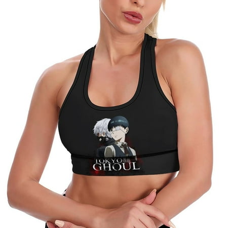 Tokyo Ghoul Character Women s Sports Bras Padded Crop Top Workout Slimming Yoga Tank Tops Camisole Vest Activewear Fitness Running Racerback With Built In Bra