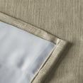 thumbnail image 6 of TWOPAGES Blackout Drape 84 W X 108 L Inches Pinch Pleat Curtain Linen Blend Window Treatment for Bedroom, 1 Panel, Taupe Grey, 6 of 6