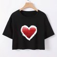 thumbnail image 5 of Plebaso T-Shirts Graphiques Courts pour Femmes Manches Courtes Imprimé Slim Col Rond T-Shirts d'Été Décontractés pour Femmes, 5 of 5