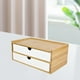 thumbnail image 4 of Caja de almacenamiento de escritorio perfecl de bambú con cajones, 4 of 7