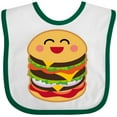thumbnail image 3 of Inktastic Hamburger Kawaii Boys or Girls Baby Bib, 3 of 4