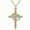Gold, variant on 925 Sterling Silver Crown Cross Necklace for Women Teens, Dainty Cubic Zirconia Pendant Simple Faith Cross Jewelry Necklace